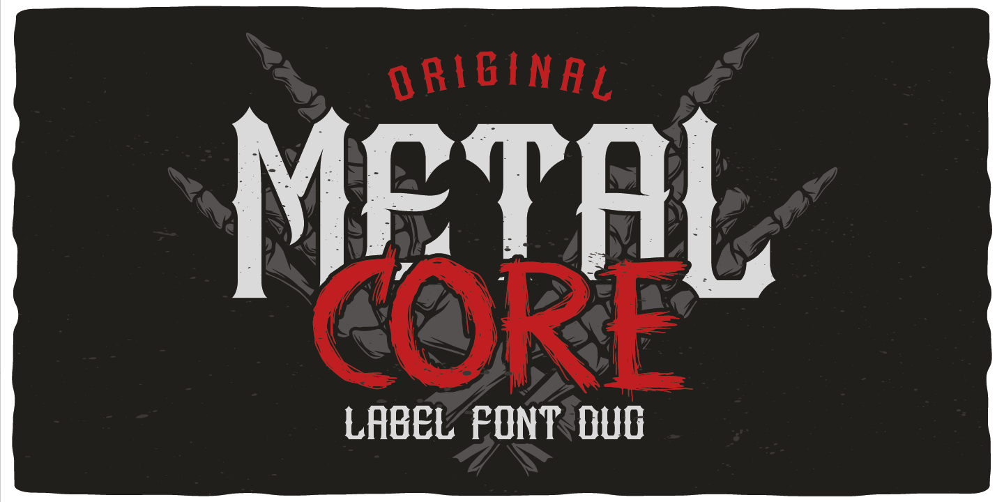 Пример шрифта Metal Core #8
